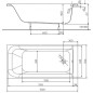 Kolo Rekord - Baignoire 1500x700 mm, blanc XWP1650000 Kolo Rekord - Baignoire 1500x700 mm, blanc XWP1650000