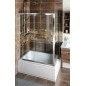 Polysan Deep - Porte de douche, 2 battants, 1200 mm, aluminium brillant/verre clair MD1216