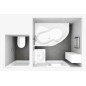 Ravak Rosa 95 - Baignoire d'angle, 1500x950 mm, gauche, blanc C551000000 Ravak Rosa 95 - Baignoire d'angle, 1500x950 mm, gauche, blanc C551000000