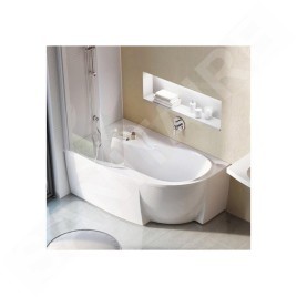 Ravak Rosa 95 - Baignoire d'angle, 1500x950 mm, gauche, blanc C551000000
