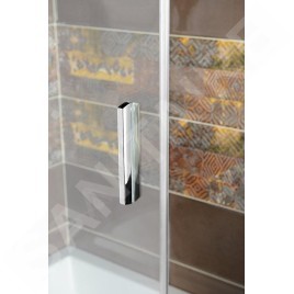 Polysan Deep - Porte de douche, 2 battants, 1200 mm, aluminium brillant/verre clair MD1216