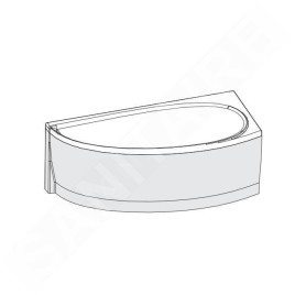 Ravak Panneaux de bain - Face avant pour baignoire Avocado 1600 mm, gauche, blanc CZQ1000A00