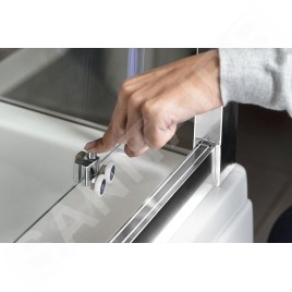 Polysan Deep - Porte de douche, 2 battants, 1200 mm, aluminium brillant/verre clair MD1216