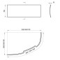 Ravak Panneaux de bain - Panneau frontal pour baignoire Asymmetric 1700 mm, gauche, blanc CZ48100000