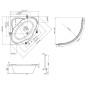 Ravak NewDay - Baignoire d'angle 1500x1500 mm, blanc C661000000 Ravak NewDay - Baignoire d'angle 1500x1500 mm, blanc C661000000