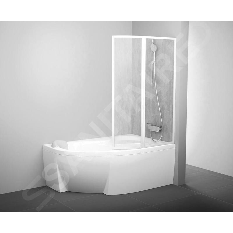 Ravak Supernova - Pare-baignoire VSK2 Rosa 150 L, gauche, blanc/pluie 76L8010041