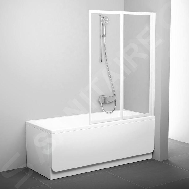 Ravak Supernova - Pare-bain pliant en deux parties VS2 105, 1045x1400 mm, blanc/verre transparent 796M0100Z1 Ravak Supernova - Pare-bain pliant en deux parties VS2 105, 1045x1400 mm, blanc/verre transparent 796M0100Z1
