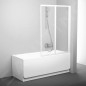 Ravak Supernova - Pare-bain pliant en deux parties VS2 105, 1045x1400 mm, blanc/verre transparent 796M0100Z1 Ravak Supernova - Pare-bain pliant en deux parties VS2 105, 1045x1400 mm, blanc/verre transparent 796M0100Z1