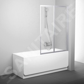 Ravak Supernova - Pare-bain pliant en deux parties VS2 105, 1045x1400 mm, verre satiné/transparent 796M0U00Z1