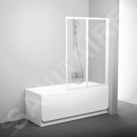 Ravak Supernova - Paroi de baignoire pliante en deux parties VS2 105, 1045x1400 mm, blanc/Grape 796M0100ZG