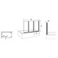 Ravak Supernova - Paroi de baignoire pliante en trois parties VS3 115, 1146x1400 mm, blanc/verre transparent 795S0100Z1 Ravak Supernova - Paroi de baignoire pliante en trois parties VS3 115, 1146x1400 mm, blanc/verre transparent 795S0100Z1