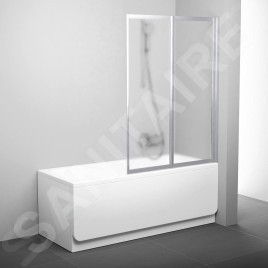 Ravak Supernova - Paroi de baignoire pliante en deux parties VS2 105, 1045x1400 mm, satin/Grape 796M0U00ZG
