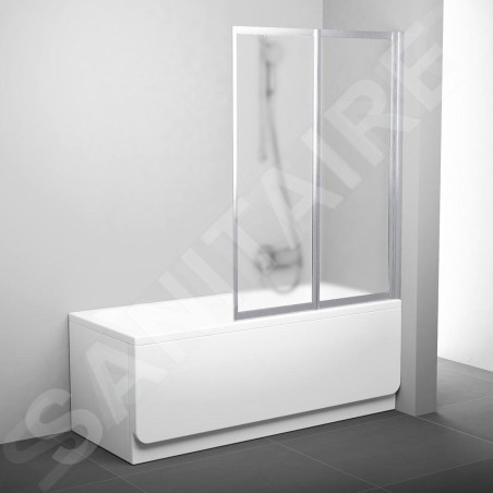 Ravak Supernova - Paroi de baignoire pliante en deux parties VS2 105, 1045x1400 mm, satin/Grape 796M0U00ZG
