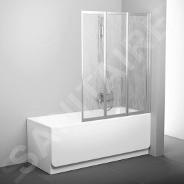 Ravak Supernova - Pare-bain pliant en trois parties VS3 100, 996x1400 mm, satiné/Rain 795P0U0041