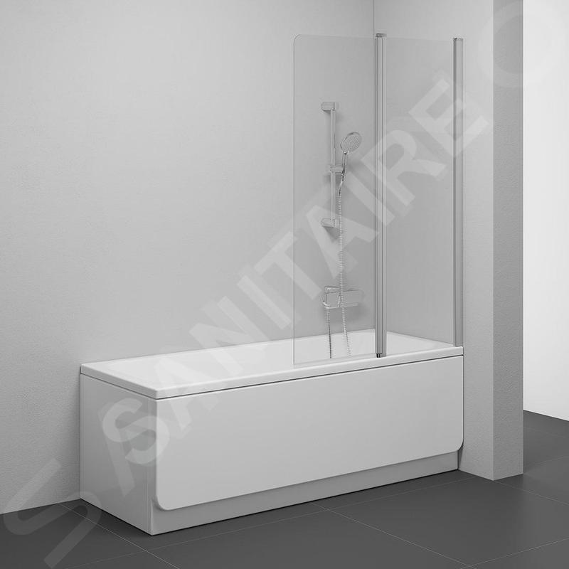 Ravak Chrome - Paroi de baignoire en deux parties CVS2-100 R, 990x1500 mm, droite, verre satiné/clair 7QRA0U00Z1 Ravak Chrome - Paroi de baignoire en deux parties CVS2-100 R, 990x1500 mm, droite, verre satiné/clair 7QRA0U00Z1