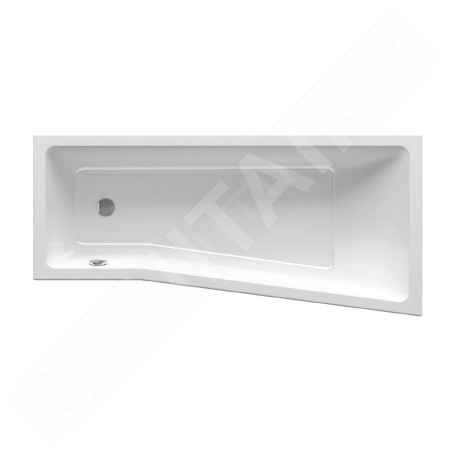 Ravak BeHappy II - Baignoire asymétrique 1500x750 mm, gauche, blanc C981000000