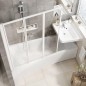 Ravak BeHappy II - Baignoire asymétrique 1500x750 mm, gauche, blanc C981000000 Ravak BeHappy II - Baignoire asymétrique 1500x750 mm, gauche, blanc C981000000