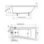 Ravak BeHappy II - Baignoire asymétrique 1500x750 mm, gauche, blanc C981000000 Ravak BeHappy II - Baignoire asymétrique 1500x750 mm, gauche, blanc C981000000