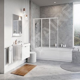 Ravak BeHappy II - Baignoire asymétrique 1500x750 mm, gauche, blanc C981000000