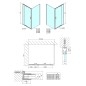 Polysan Easy Line - Porte de douche pivotante 760-900 mm, verre Brick EL1638 Polysan Easy Line - Porte de douche pivotante 760-900 mm, verre Brick EL1638