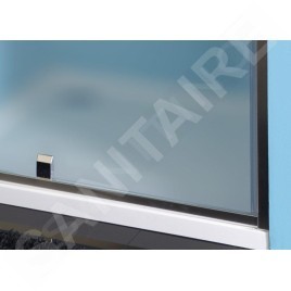 Polysan Easy Line - Porte de douche pivotante 760-900 mm, verre Brick EL1638