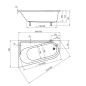 Ravak Chrome - Baignoire asymétrique 1600x1050 mm, gauche, blanc CA51000000 Ravak Chrome - Baignoire asymétrique 1600x1050 mm, gauche, blanc CA51000000