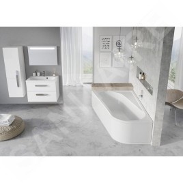 Ravak Chrome - Baignoire asymétrique 1700x1050 mm, gauche, blanc CA31000000