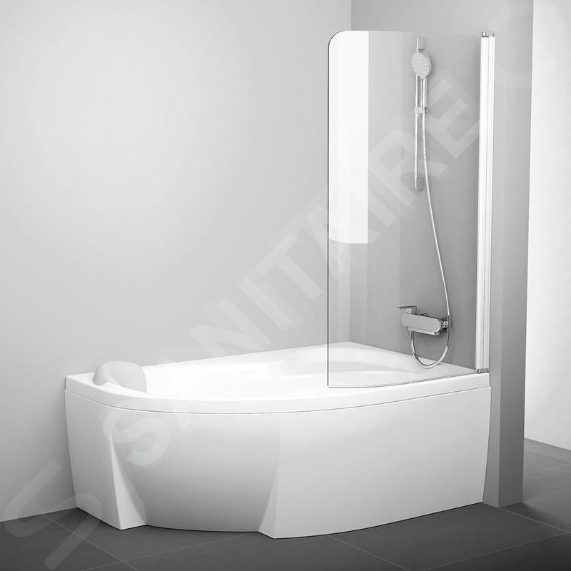 Ravak Chrome - Paroi de baignoire monobloc CVSK1 Rosa, droite, 1000x1500 mm, blanc/verre transparent 7QRS0100Y1 Ravak Chrome - Paroi de baignoire monobloc CVSK1 Rosa, droite, 1000x1500 mm, blanc/verre transparent 7QRS0100Y1