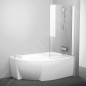 Ravak Chrome - Paroi de baignoire monobloc CVSK1 Rosa, droite, 1000x1500 mm, blanc/verre transparent 7QRS0100Y1 Ravak Chrome - Paroi de baignoire monobloc CVSK1 Rosa, droite, 1000x1500 mm, blanc/verre transparent 7QRS0100Y1