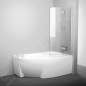 Ravak Chrome - Paroi de baignoire monobloc CVSK1 Rosa, gauche, 850x1500 mm, aluminium brillant/verre transparent 7QRM0C00Y1 Ravak Chrome - Paroi de baignoire monobloc CVSK1 Rosa, gauche, 850x1500 mm, aluminium brillant/verre transparent 7QRM0C00Y1
