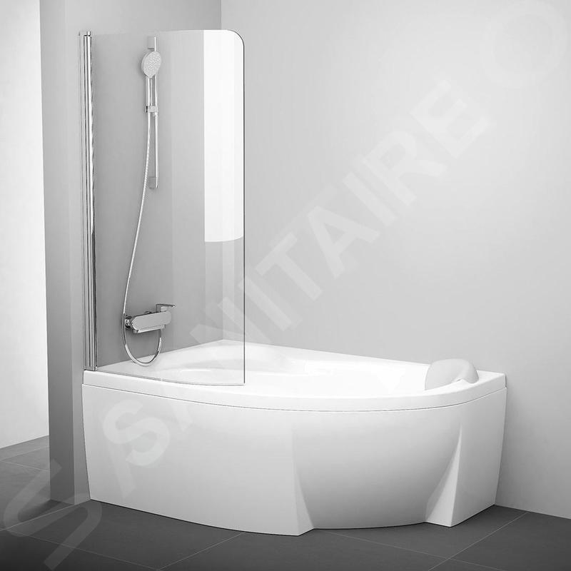 Ravak Chrome - Paroi de baignoire monobloc CVSK1 Rosa, gauche, 850x1500 mm, aluminium brillant/verre transparent 7QLM0C00Y1 Ravak Chrome - Paroi de baignoire monobloc CVSK1 Rosa, gauche, 850x1500 mm, aluminium brillant/verre transparent 7QLM0C00Y1