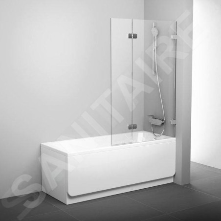 Ravak Brilliant - Paroi de baignoire BVS2, 995-1005 mm, droit, chrome/verre 7UPA0A00Z1