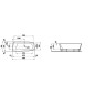 Laufen Palomba Collection - Baignoire encastrée asymétrique 1800x800 mm, blanc H2428010000001 Laufen Palomba Collection - Baignoire encastrée asymétrique 1800x800 mm, blanc H2428010000001