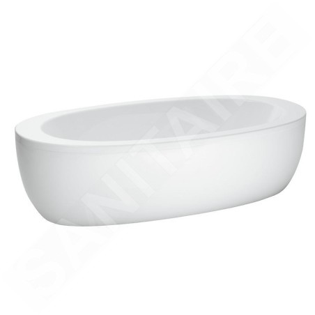 Laufen Il Bagno Alessi One - Baignoire îlot 2030x1020 mm, avec système de massage, éclairage LED et capteur, désinfection,