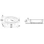 Laufen Il Bagno Alessi One - Baignoire îlot 2030x1020 mm, avec système de massage, éclairage LED et capteur, désinfection, Laufen Il Bagno Alessi One - Baignoire îlot 2030x1020 mm, avec système de massage, éclairage LED et capteur, désinfection,