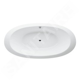 Laufen Il Bagno Alessi One - Baignoire encastrée 2030x1020 mm, avec système de massage, éclairage LED et capteur, blanc