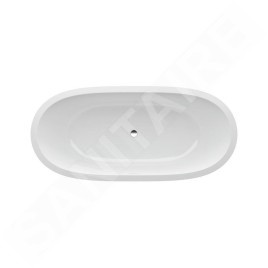 Laufen Il Bagno Alessi One - Baignoire encastrée 1780x820 mm, avec massage par air, éclairage LED et capteur, blanc