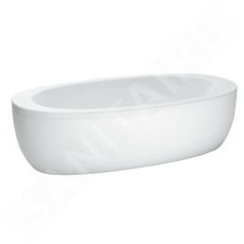 Laufen Il Bagno Alessi One - Baignoire îlot 2030x1020 mm, avec système de massage, éclairage LED et capteur, blanc
