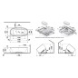 Laufen Il Bagno Alessi One - Baignoire encastrée 1830x870 mm, avec massage par air, éclairage LED et capteur, blanc Laufen Il Bagno Alessi One - Baignoire encastrée 1830x870 mm, avec massage par air, éclairage LED et capteur, blanc