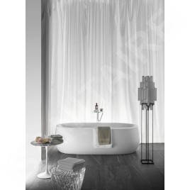 Laufen Il Bagno Alessi One - Baignoire îlot 1830x870 mm, avec éclairage LED et capteur, blanc H2459720006151