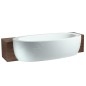 Laufen Il Bagno Alessi One - Baignoire semi-encastrée 2030x1020 mm, avec système de massage, éclairage LED et capteur, blanc Laufen Il Bagno Alessi One - Baignoire semi-encastrée 2030x1020 mm, avec système de massage, éclairage LED et capteur, blanc