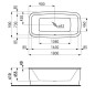 Laufen Palomba Collection - Baignoire îlot 1800x900 mm, blanc H2318000000001 Laufen Palomba Collection - Baignoire îlot 1800x900 mm, blanc H2318000000001
