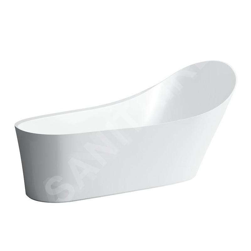 Laufen Palomba Collection - Baignoire îlot asymétrique 1800x900 mm, avec système de massage et capteur, blanc H2458020006051