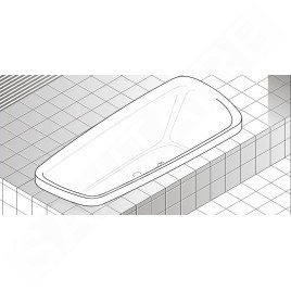 Laufen Palomba Collection - Baignoire encastrée asymétrique 1800x800 mm, blanc H2438010000001