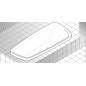 Laufen Palomba Collection - Baignoire encastrée asymétrique 1800x800 mm, blanc H2438010000001 Laufen Palomba Collection - Baignoire encastrée asymétrique 1800x800 mm, blanc H2438010000001