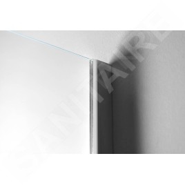 Aqualine Walk-In - Paroi de douche 800x1900 mm, verre BRICK WI080
