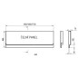 Ravak Panneaux de bain - Panneau frontal pour baignoire Chrome 1600 mm, blanc CZ73100A00