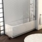 Ravak Panneaux de bain - Panneau frontal pour baignoire Chrome 1700 mm, blanc CZ74100A00