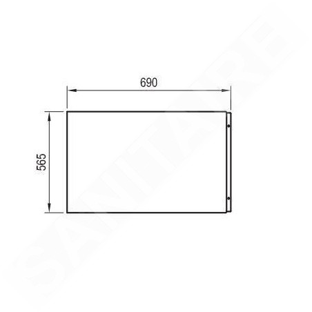 Ravak Panneaux de bain - Panneau latéral pour baignoire Classic, Vanda II 70, blanc CZ00110A00