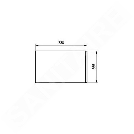 Ravak Panneaux de bain - Panneau latéral pour baignoire Sonata, Campanula II 75, blanc CZ00130A00
